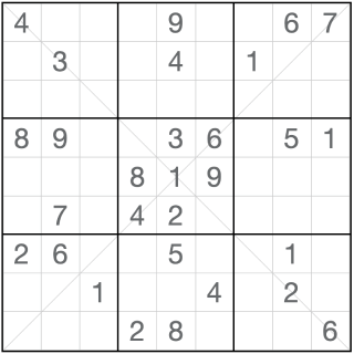 Diagonal Anti-knight Sudoku