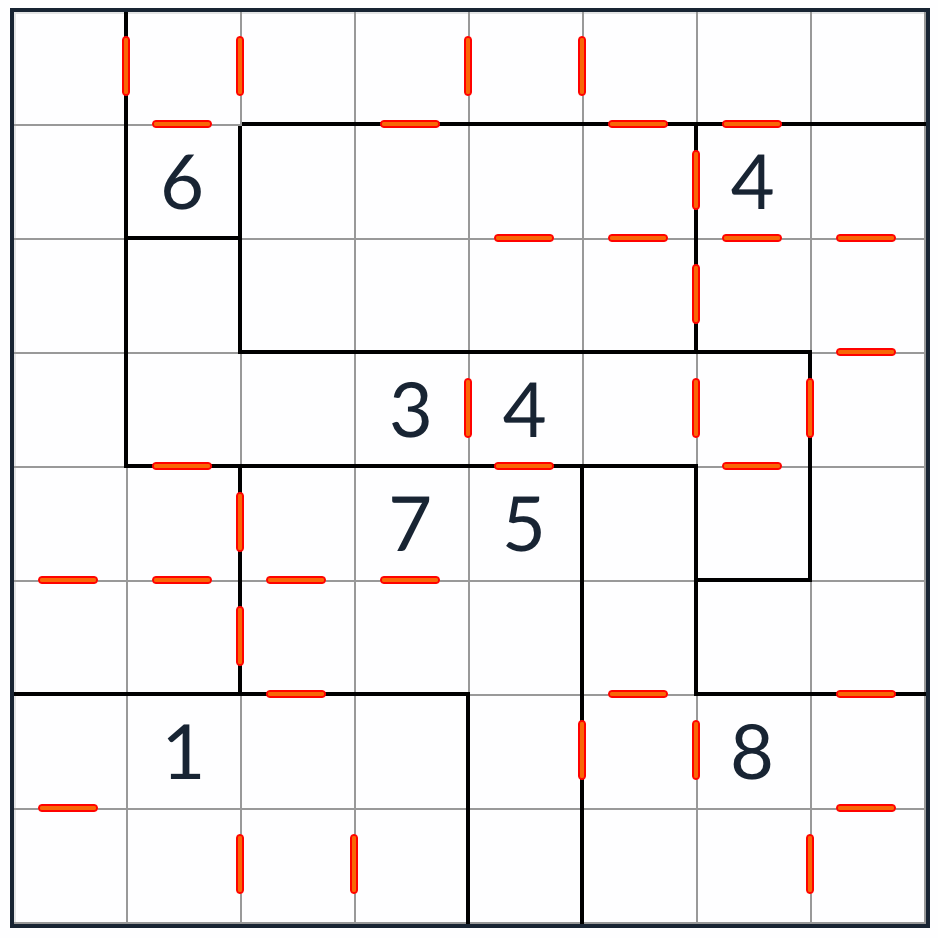 Anti-Knight Irregular Consecutive Sudoku 8x8 puzzle