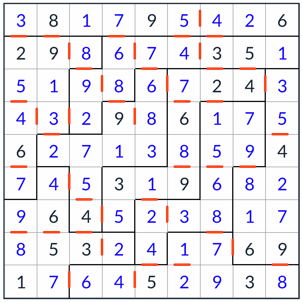 Irregular Consecutive Sudoku solution