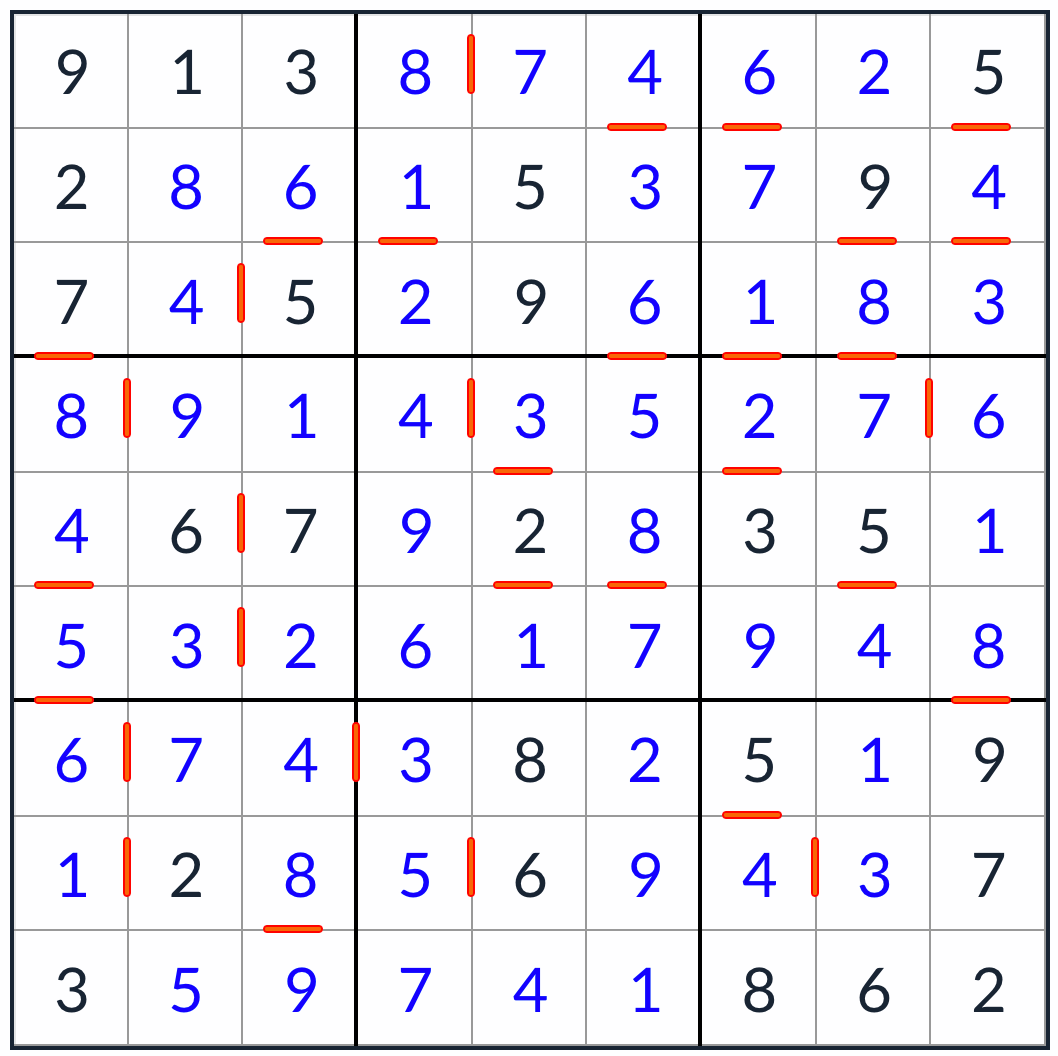 Anti-King Consecutive Sudoku solution