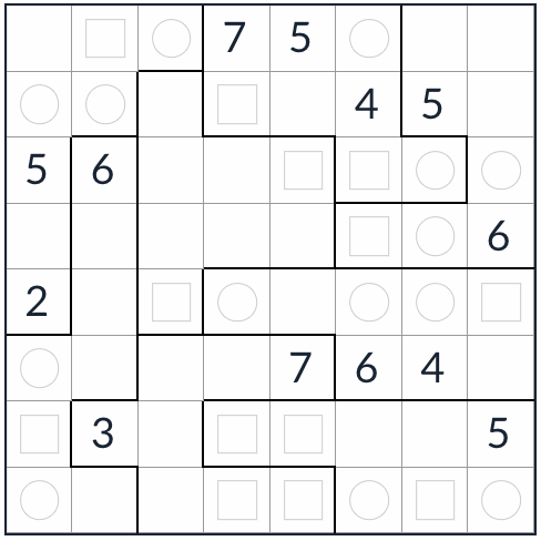 Irregular Even-Odd Sudoku 8x8