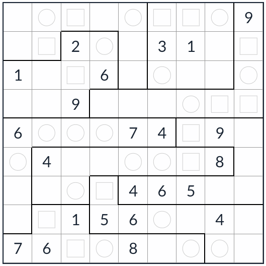 Irregular Even-Odd Sudoku