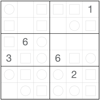 Even-Odd Sudoku 6x6