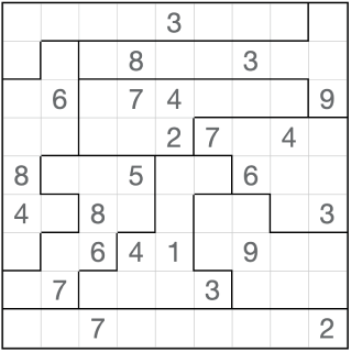 Jigsaw sudoku