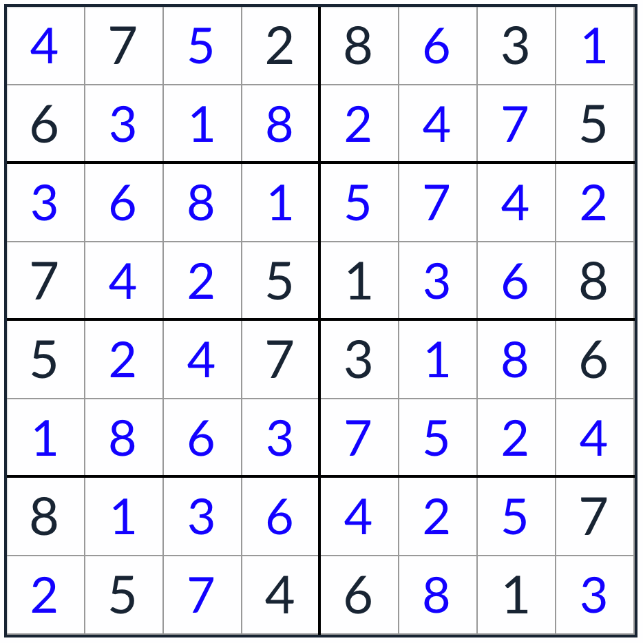 Anti-knight Non-Consecutive Sudoku solution