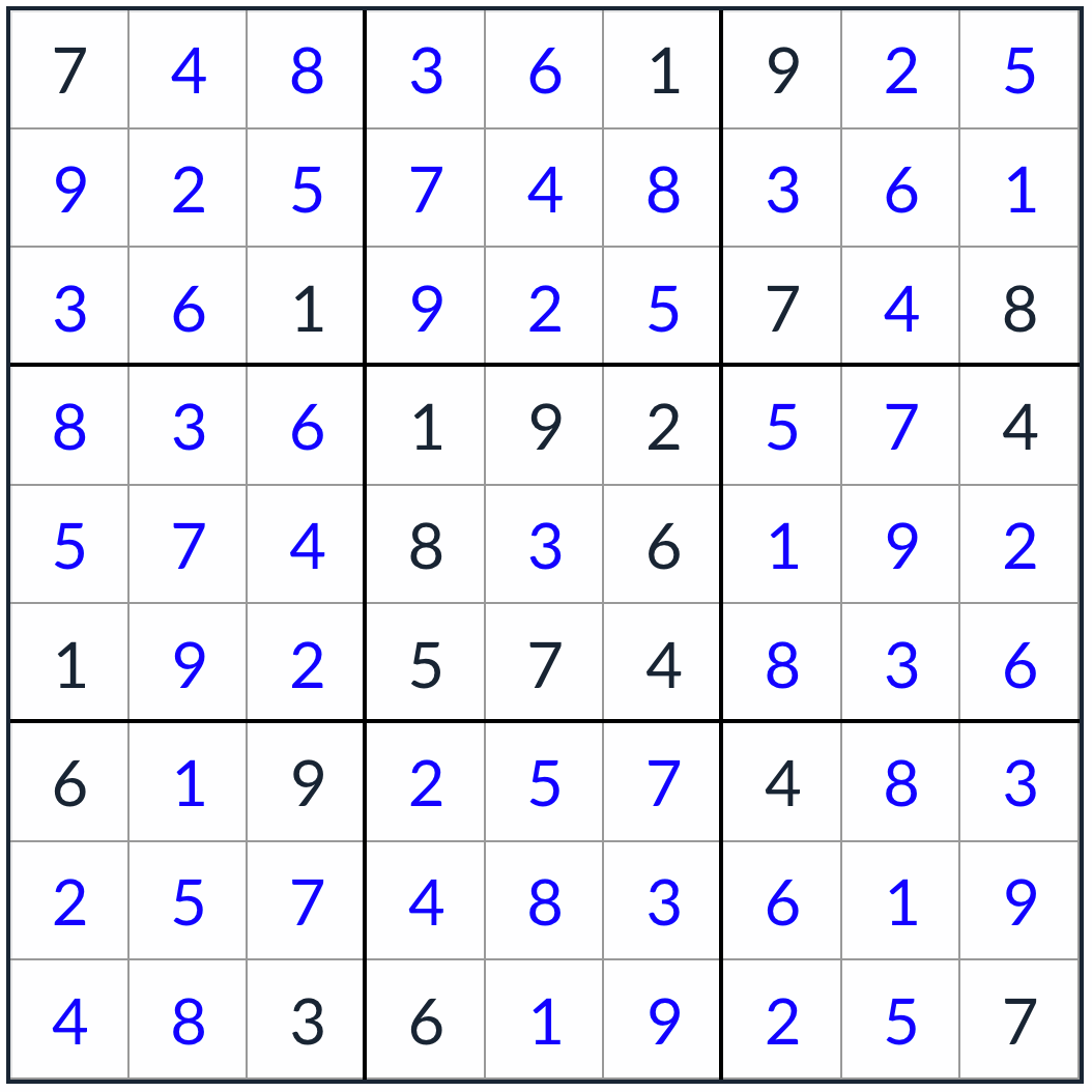 Anti-knight Non-Consecutive Sudoku solution