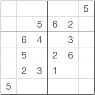 sudoku 6x6