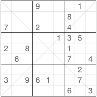Diagonal sudoku